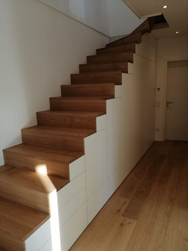 Treppenverkleidung in Hochglanz
